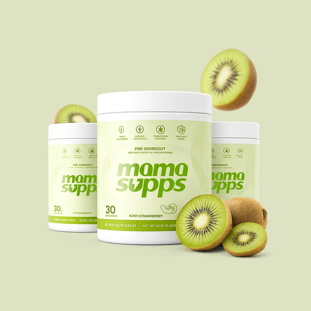 MamaSupps Kiwi Strawberry | Clean Pre-Workout for Moms