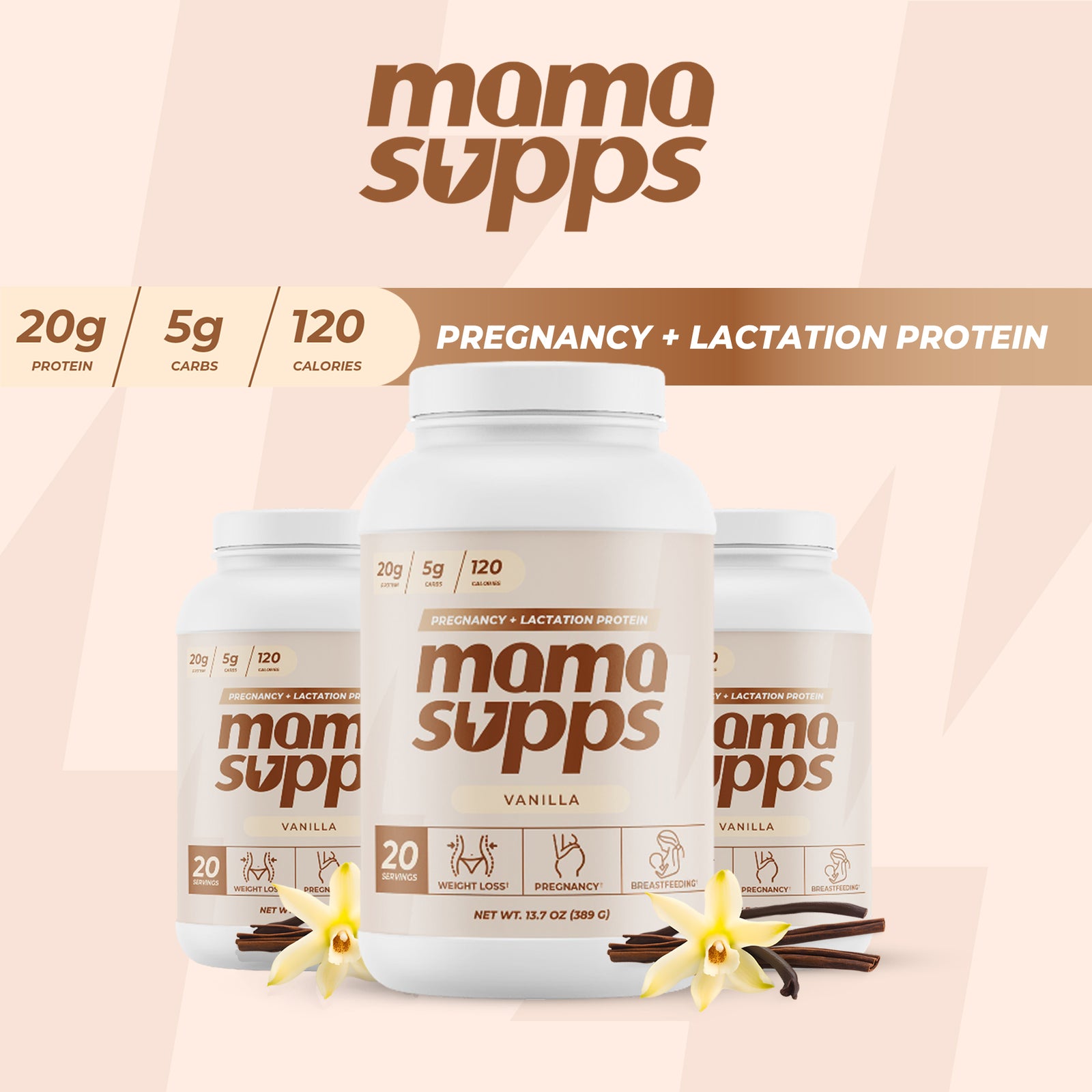 Mamasupps Breastfeeding Protein Powder for Milk Supply