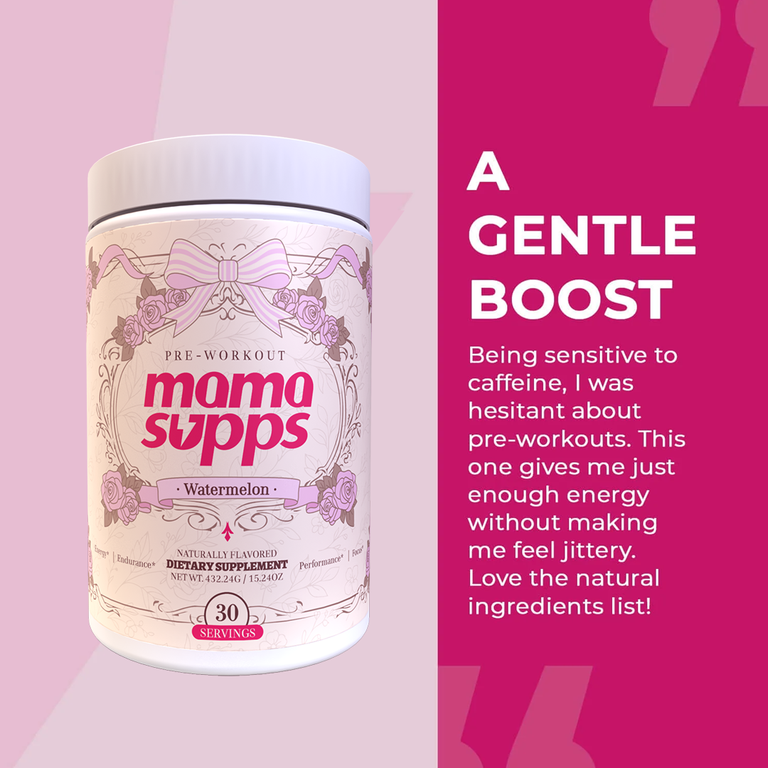 MamaSupps Watermelon | Clean Pre-Workout for Moms